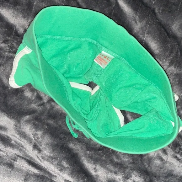 Y2K Vintage Hollister Green Micro Sweat Shorts with Multicolor Stripe XS - Picture 7 of 10